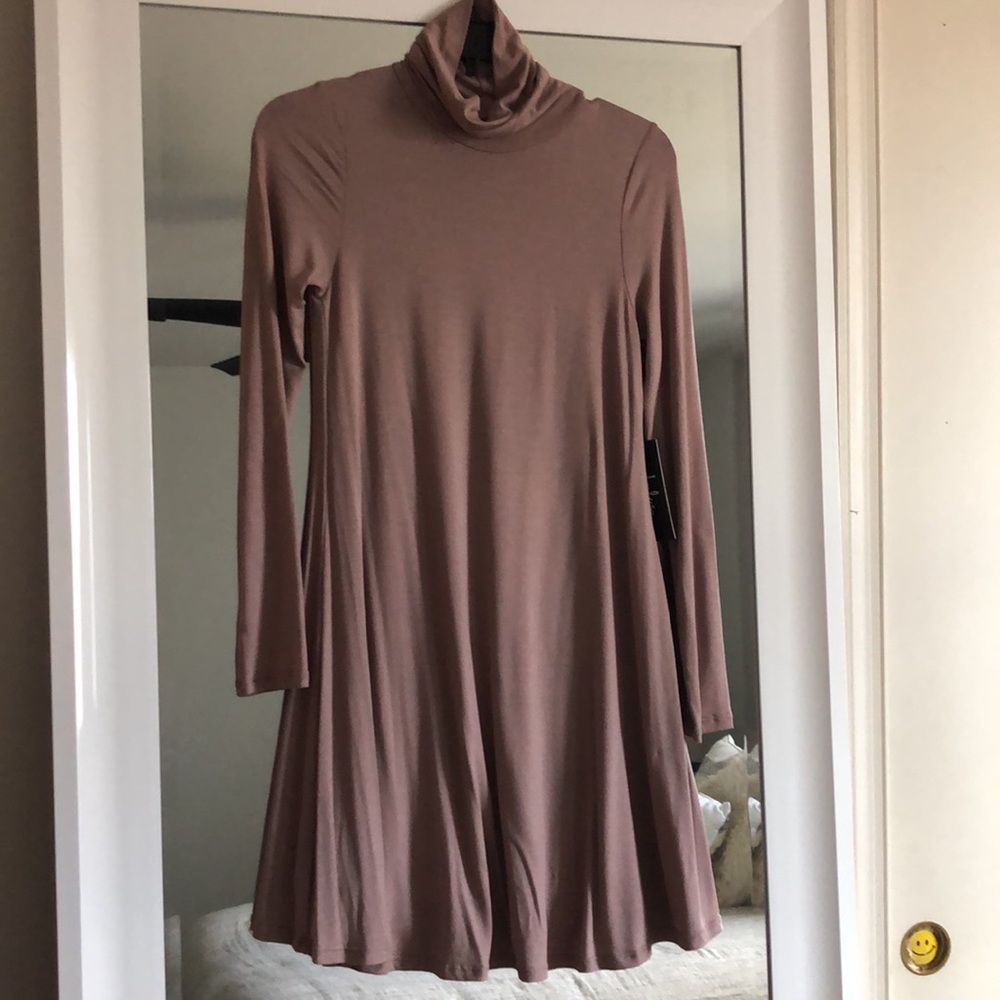 Loose turtle neck dress